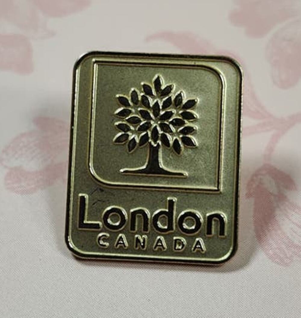 London Canada Souvenir Pin for a Hat, Lapel, Lanyard, Jacket or Backpack